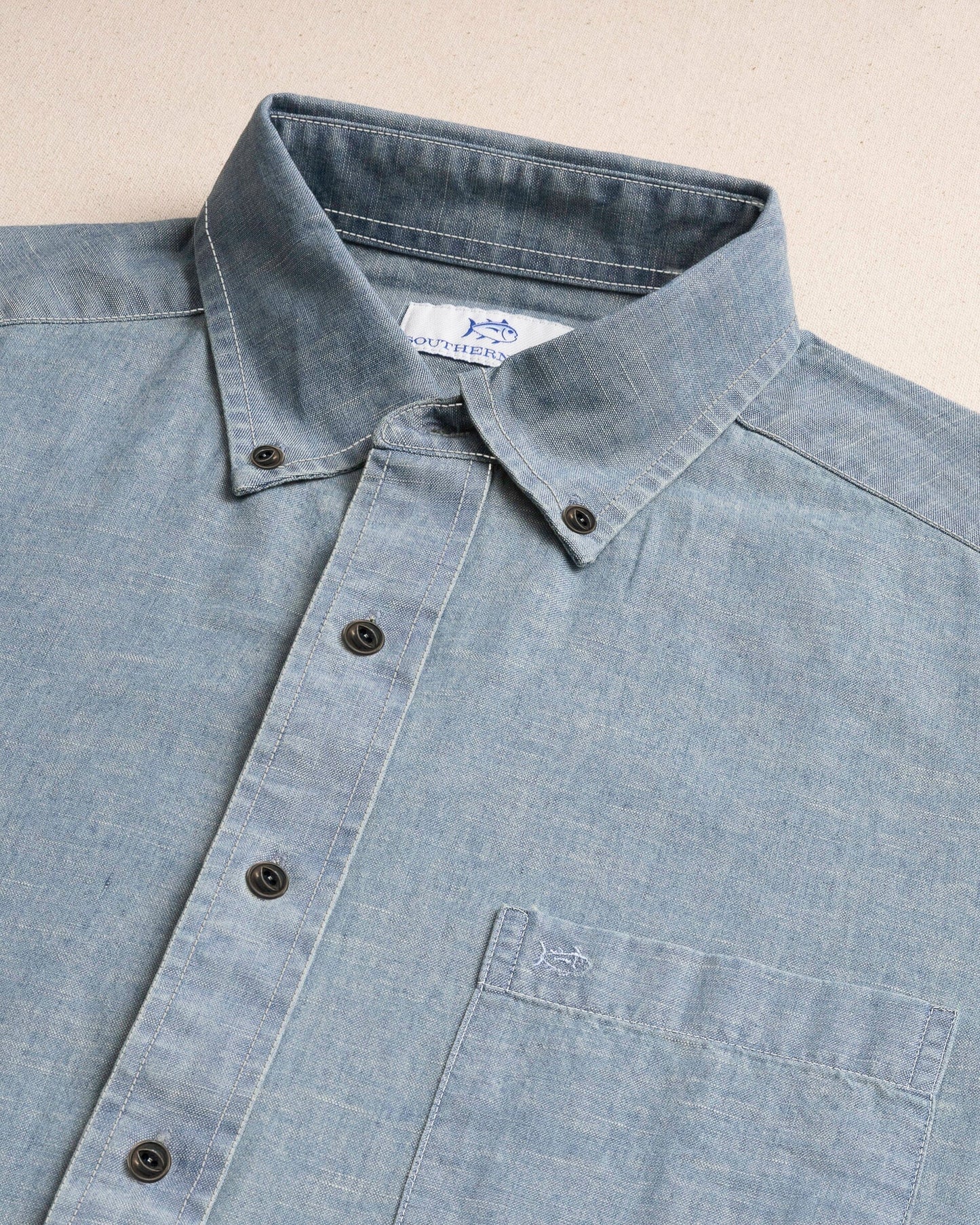 Sandy Beach Chambray Sport Shirt