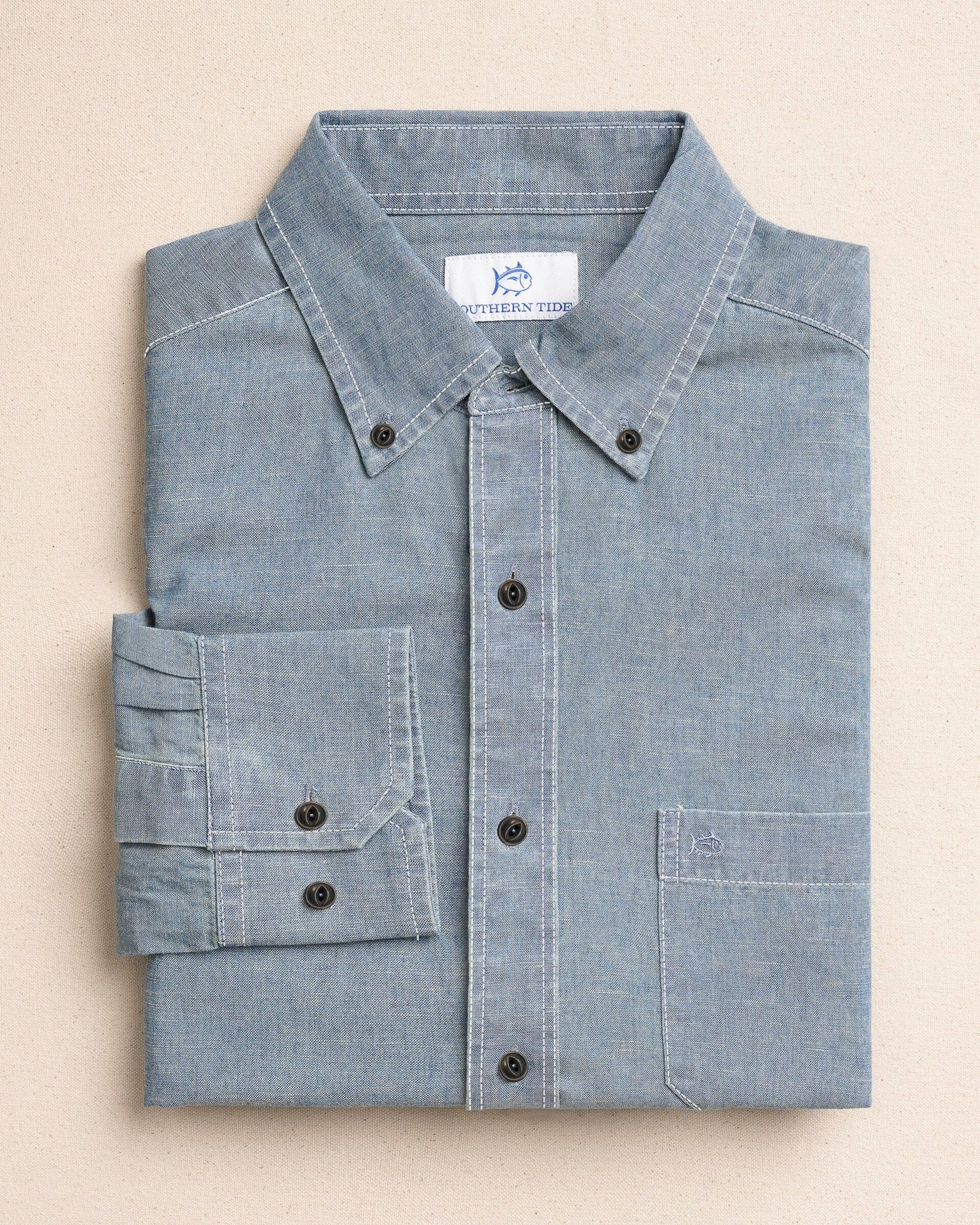 Sandy Beach Chambray Sport Shirt